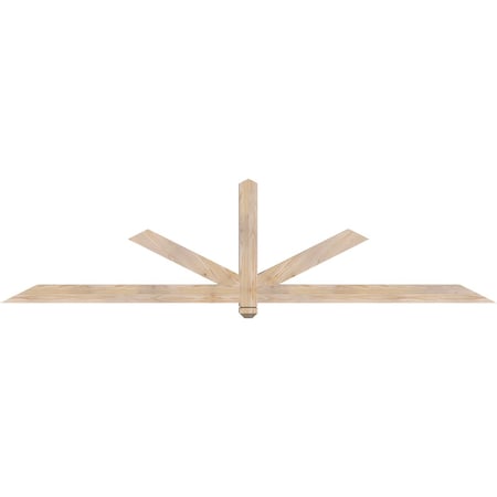 Ekena Millwork Kennewick Smooth Timber Gable Bracket, Douglas Fir, 96"W x 24"H x 3 1/2"D x 3 1/2"F, 6/12 Pitch GBW096X24X0404KEN00SDF